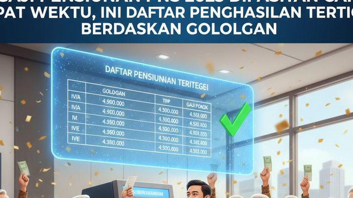 Gaji Pensiunan PNS 2025 Dipastikan Cair Tepat Waktu, Ini Daftar Penghasilan Tertinggi Berdasarkan Golongan