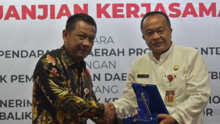 Pemprov Banten Perpanjang Perjanjian Kerjasama Pelayanan Penerimaan PKB dengan Bank Banten