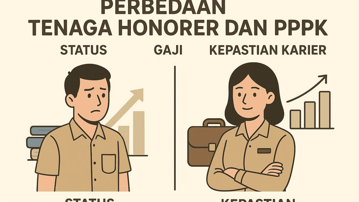 Perbedaan Tenaga Honorer dan PPPK, Status, Gaji, dan Kepastian Karier