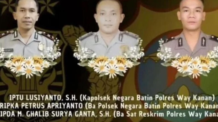 Selain Zulkarnaen, Besok Tim Gabungan Umumkan Nama Tersangka Baru Tewasnya 3 Polisi di Lampung
