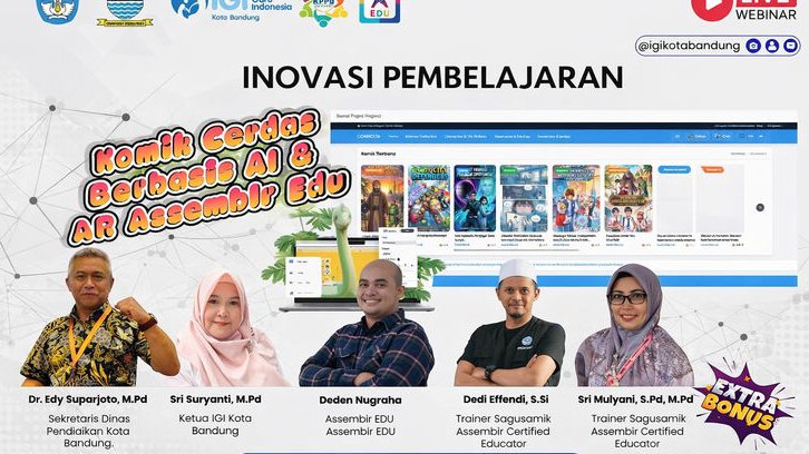 Webinar Inovasi Pembelajaran Digelar, Guru Diajak Kuasai Komik AI dan AR Assemblr EDU