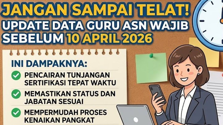 Jangan Sampai Telat! Update Data Guru ASN Wajib Sebelum 10 April 2026, Ini Dampaknya
