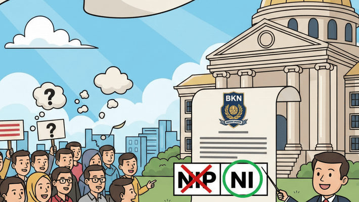 Ramai SK PPPK Paruh Waktu, BKN Jelaskan Aturan Identitas Resmi, Harus NI Bukan NIP, Begini Penjelasannya