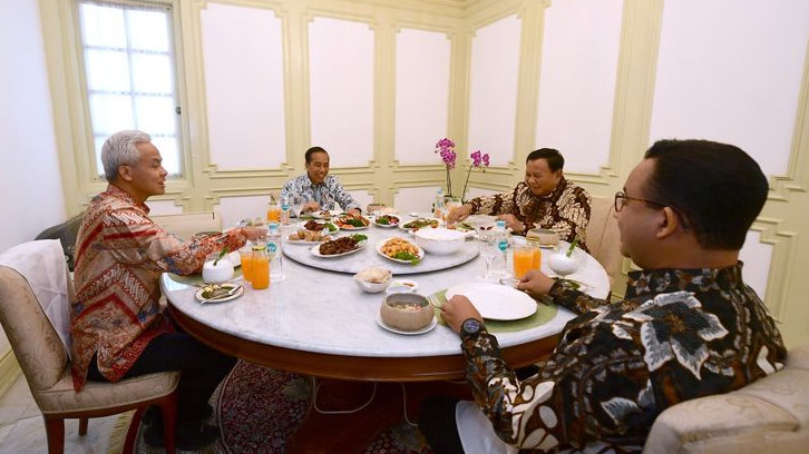 Pengamat Baca Posisi Duduk 3 Capres Saat Makan Siang Bareng Jokowi, Ada yang Nanggung Beban Berat