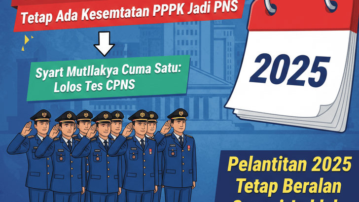 BKN TEGAS! Tetap Ada Kesempatan PPPK Jadi PNS, Syarat Mutlaknya Cuma Satu, Lolos Tes CPNS dan Pelantikan 2025 Tetap Berjalan Sesuai Jadwal