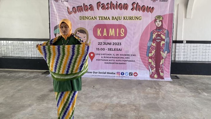 Srikandi Ganjar Gelar Lomba Fashion Show Baju Kurung di Pontianak