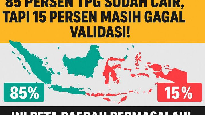 85 Persen TPG Sudah Cair, 15 Persen Guru Masih Tertahan Karena Gagal Validasi! Ini Daerah dan Penyebabnya