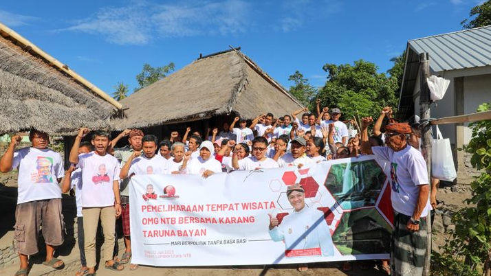 Ajak Turis untuk Berwisata, Orang Muda Ganjar Ajak Masyarakat Merawat Tempat Wisata di Lombok Utara
