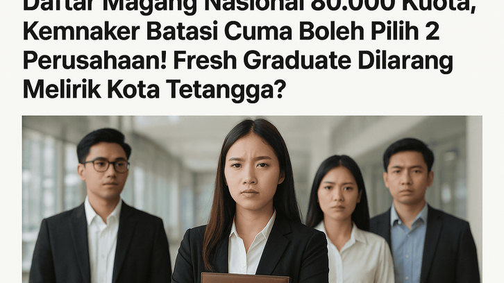 Daftar Magang Nasional 80.000 Kuota, Kemnaker Batasi Cuma Boleh Pilih 2 Perusahaan! Fresh Graduate Dilarang Melirik Kota Tetangga?