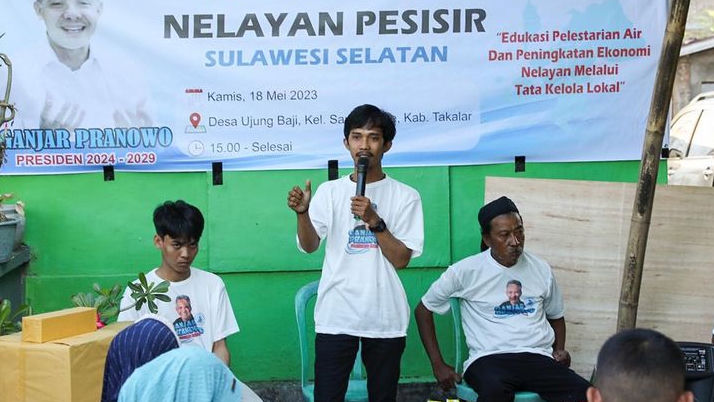 Peduli Lingkungan, Komunitas Nelayan Pendukung Ganjar Lakukan Penyuluhan Pelestarian Air di Takalar