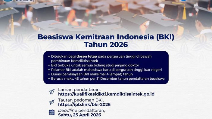 Beasiswa Kemitraan Indonesia 2026 Masih Dibuka hingga 25 April, Dosen Bisa Kuliah S3 Gratis di Luar Negeri, Cek Persyaratannya