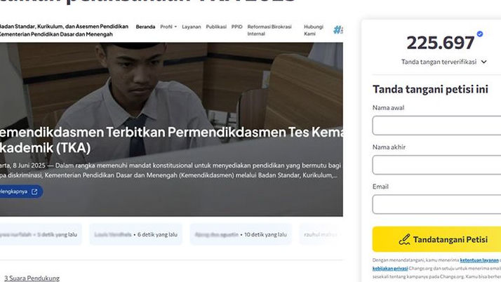 Usai Gladi Bersih, TKA 2025 DITOLAK, Petisi Siswa Capai 225 Ribu Tanda Tangan, Ini Tanggapan Pemerintah