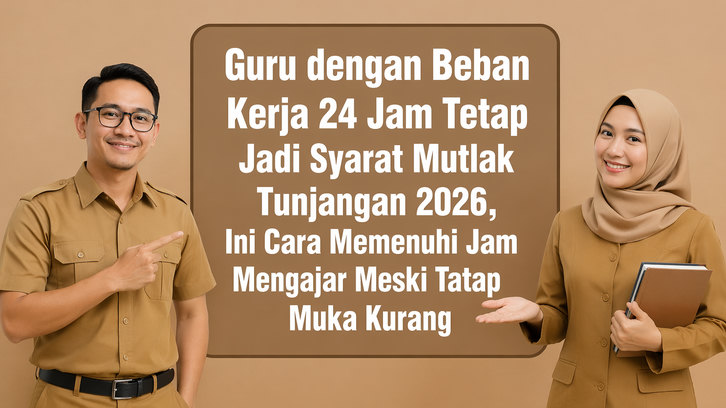 Guru dengan Beban Kerja 24 Jam Tetap Jadi Syarat Mutlak Tunjangan 2026, Ini Cara Memenuhi Jam Mengajar Meski Tatap Muka Kurang