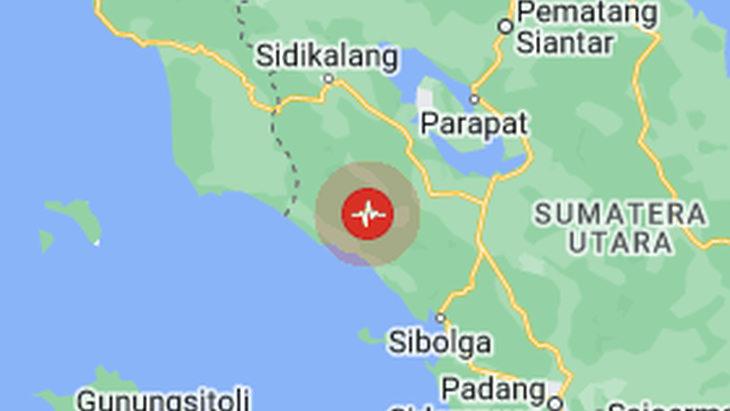 Gempa Bumi Magnitudo 3,3 Guncang Tapanuli Utara