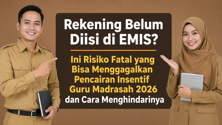 Rekening Belum Diisi di EMIS? Ini Risiko Fatal yang Bisa Menggagalkan Pencairan Insentif Guru Madrasah 2026 dan Cara Menghindarinya