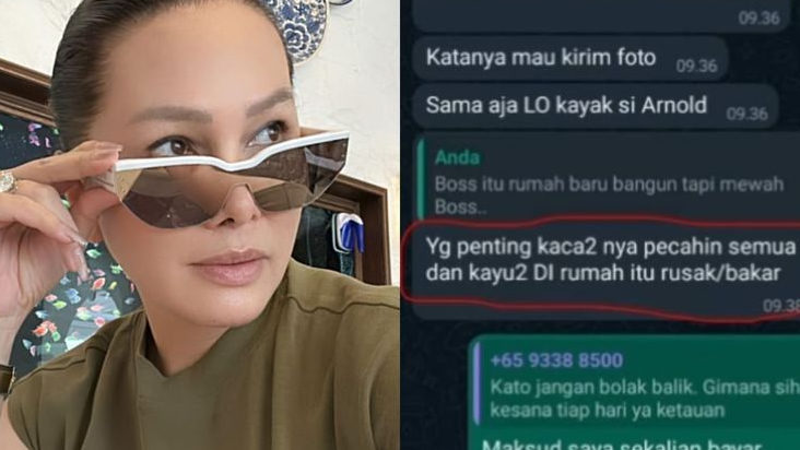 Beredar Chat Diduga Medina Moesa Perintahkan Orang Bayarannya Membakar Rumah Fitri Salhuteru