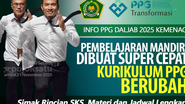 PEMBELAJARAN MANDIRI PPG Daljab Batch IV Tahun 2025 Segera DIMULAI, Ketahui PERUBAHAN BESAR Kurikulum, Rincian SKS dan Materi Modul, Lengkap di Sini!