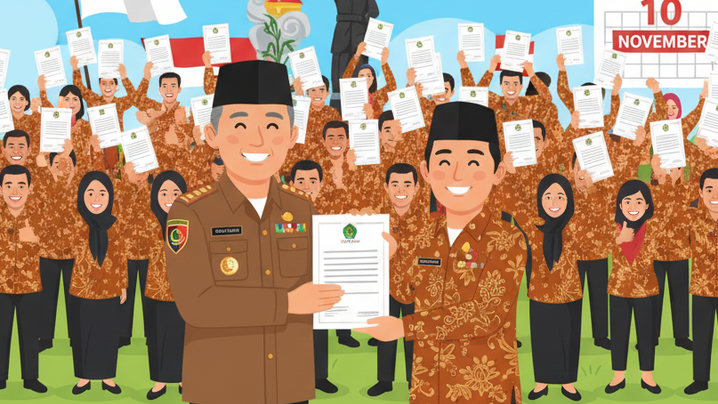 Momentum Hari Pahlawan, 798 PPPK Paruh Waktu Boltim Terima SK Langsung dari Bupati Oskar Manoppo