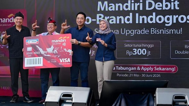Bank Mandiri Gandeng Indogrosir, Luncurkan Kartu Debit Co-Brand untuk Pelaku Usaha