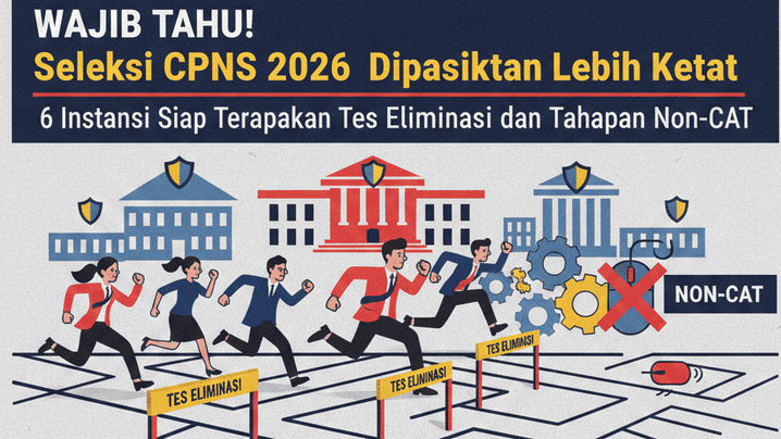 WAJIB TAHU! Seleksi CPNS 2026 Dipastikan Lebih Ketat, 6 Instansi Siap Terapkan Tes Eliminasi dan Tahapan Non-CAT