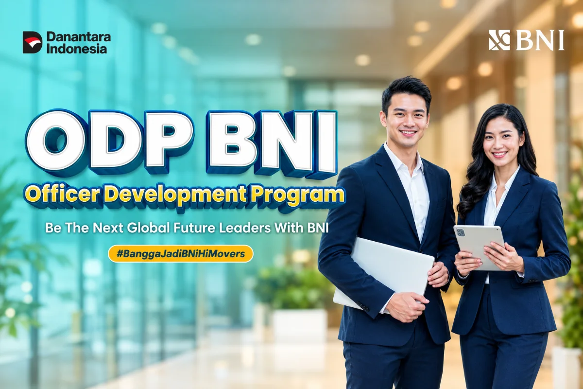 PT Bank Negara Indonesia (Persero) Tbk membuka rekrutmen Officer Development Program Retail Banking Regional Timur. (Foto: kalibrr.id)