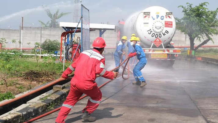 Rutin Laksanakan PKD, Pertamina Patra Niaga Regional JBB Lakukan Simulasi di SPBE