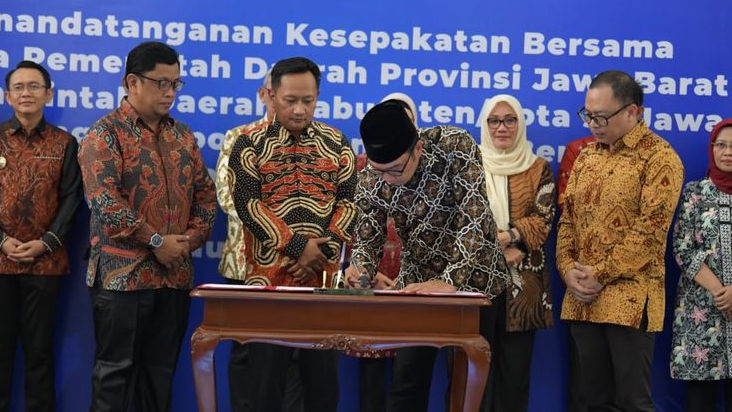 Naskah Kesepakatan Bersama Komponen Pendanaan Pilkada Serentak di Jabar Ditandatangani