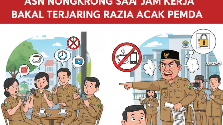 Siap-Siap Kena SP! ASN Nongkrong Saat Jam Kerja Bakal Terjaring Razia Acak Pemda