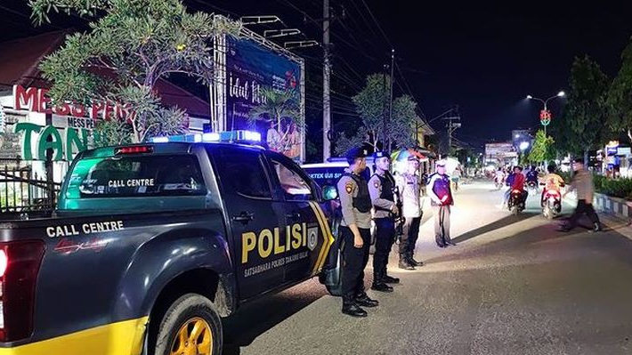 Antisipasi 3C dan Kejahatan Jalanan, Polres/TNI Tanjung Balai Lakukan Patroli Skala Besar
