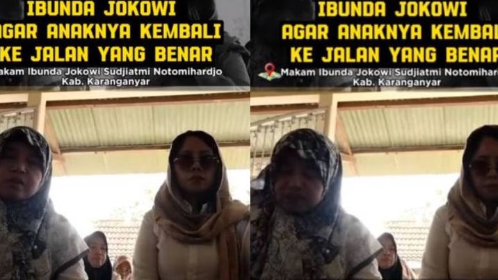 Viral Ibu-ibu Nyekar Makam Ibu Jokowi Malah Curhat dan Minta Jokowi Dikembalikan ke Jalan yang Benar, Akhirnya Dibully