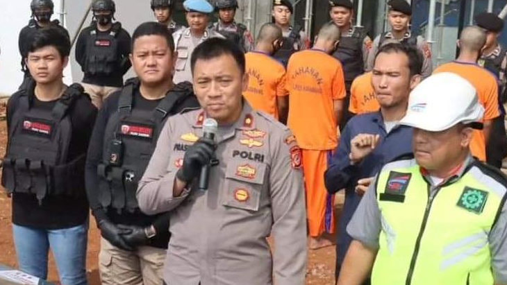 Komplotan Pencuri Kabel Proyek Kereta Cepat Diringkus Polres Karawang