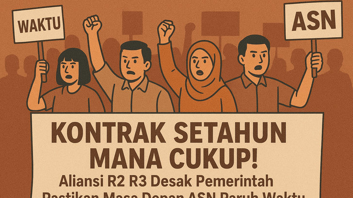 Kontrak Setahun Mana Cukup! Aliansi R2 R3 Desak Pemerintah Pastikan Masa Depan ASN Paruh Waktu