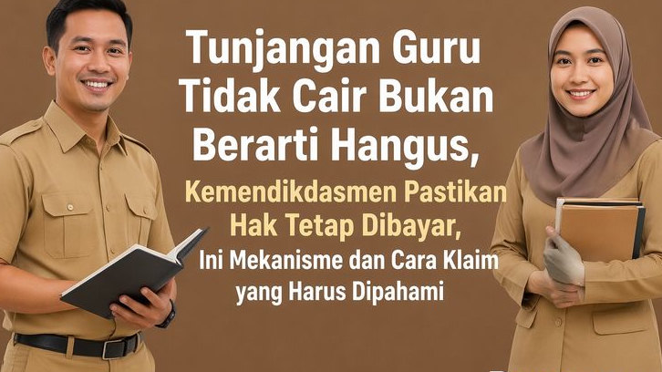 Tunjangan Guru Tidak Cair Bukan Berarti Hangus, Kemendikdasmen Pastikan Hak Tetap Dibayar, Ini Mekanisme dan Cara Klaim yang Harus Dipahami