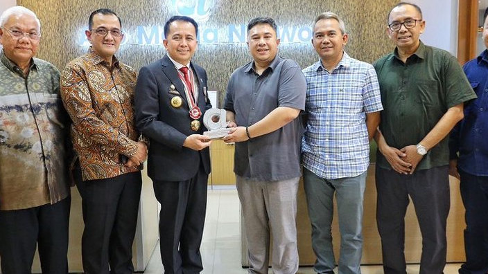 Kunjungi Promedia, Pj Gubernur Sumsel Bahas Pentingnya Pembinaan Wartawan dan Lawan Berita Hoax