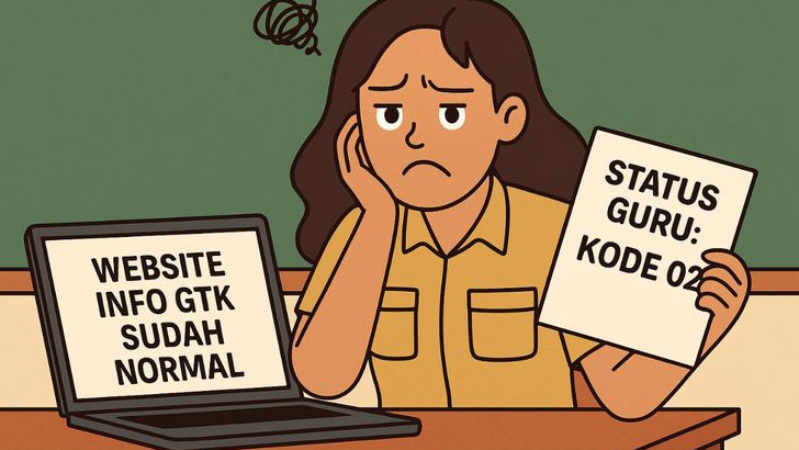 Website Info GTK Sudah Normal, Tapi Status Guru Masih Kode 02, Ada Apa?