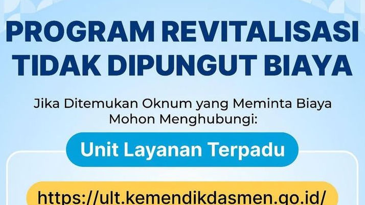 Kemendikdasmen Buka Kanal Pengaduan Revitalisasi Sekolah, Laporkan Pungutan dan Kecurangan