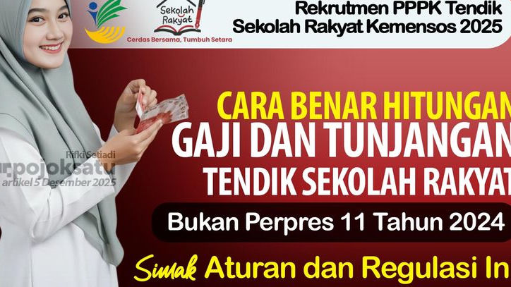 JANGAN MELONGO, Pahami CARA HITUNG Besaran Rincian GAJI dan TUNJANGAN PPPK Tendik Sekolah Rakyat Kemensos, Bukan Perpres 11, Ini ATURAN yang DIGUNAKAN