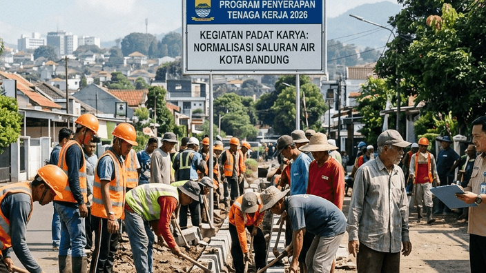 Buruan! 8.592 Lowongan Padat Karya Bandung Dibuka, Gaji Harian Rp175 Ribu!