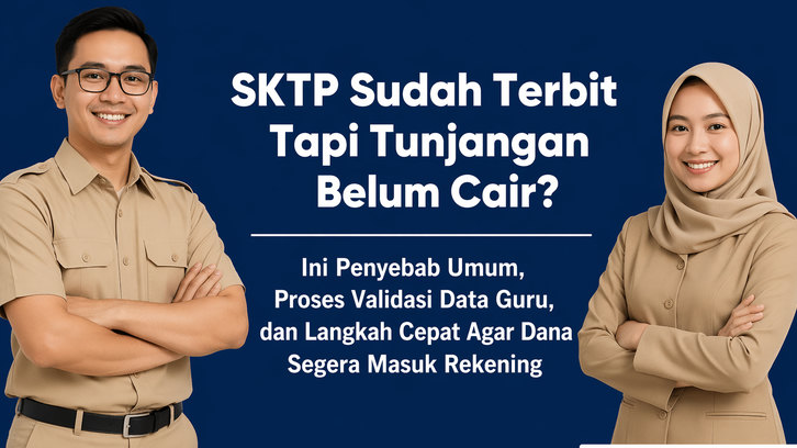 SKTP Sudah Terbit Tapi Tunjangan Belum Cair? Ini Penyebab Umum, Proses Validasi Data Guru, dan Langkah Cepat Agar Dana Segera Masuk Rekening