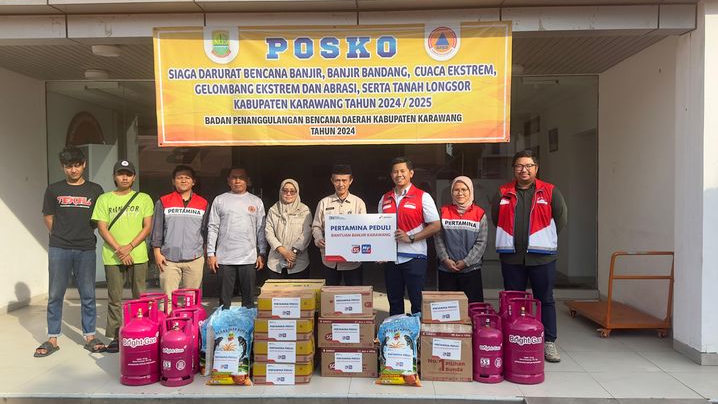 Pertamina Patra Niaga Regional JBB Gerak Cepat Bantu Korban Banjir Karawang