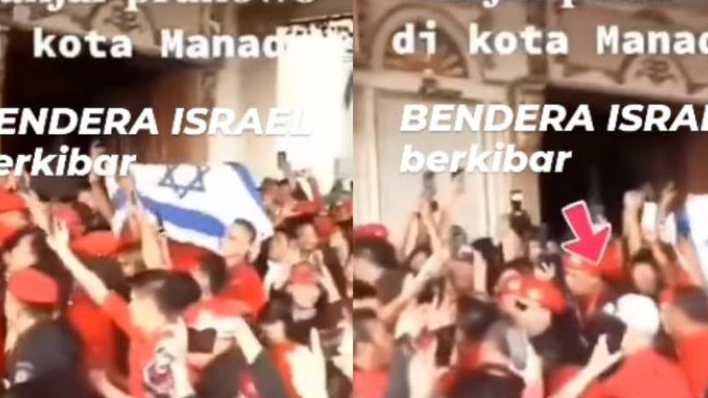 Cek Fakta, Viral Video Bendera Israel Berkibar saat Ganjar Prabowo Berkunjung ke Manado