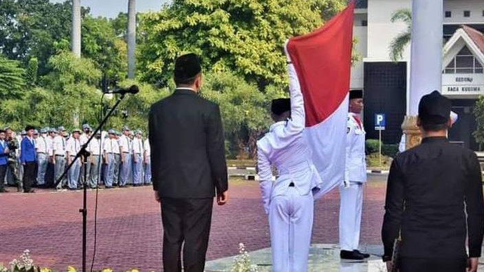 Wabup Karawang Pimpin Upacara Harkitnas Ke-115