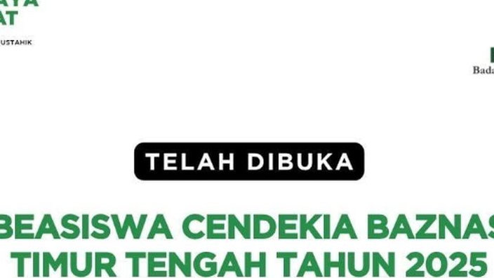 Beasiswa BAZNAS Timur Tengah 2025 Mulai Buka Pendaftaran! Cek Syarat, Cara Daftar dan Tahapannya di Sini