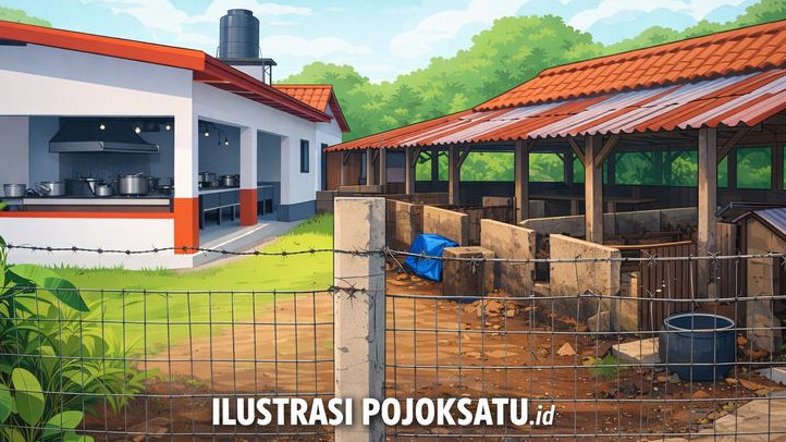 Viral! Dapur Makan Bergizi Gratis Dibangun 'Melekat' Kandang Babi, Pemilik Ngaku Tak Pernah Diberi Tahu