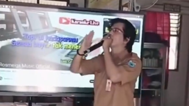 Viral Oknum Guru SD di Pandeglang Asik Karaoke Pakai Smart TV Pemberian Presiden Prabowo