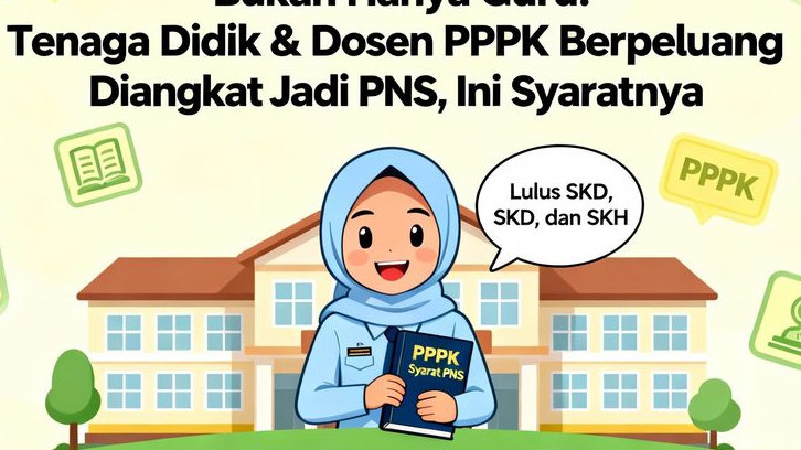 Bukan Hanya Guru! Tenaga Kependidikan dan Dosen PPPK Berpeluang Diangkat Jadi PNS, Ini Syaratnya