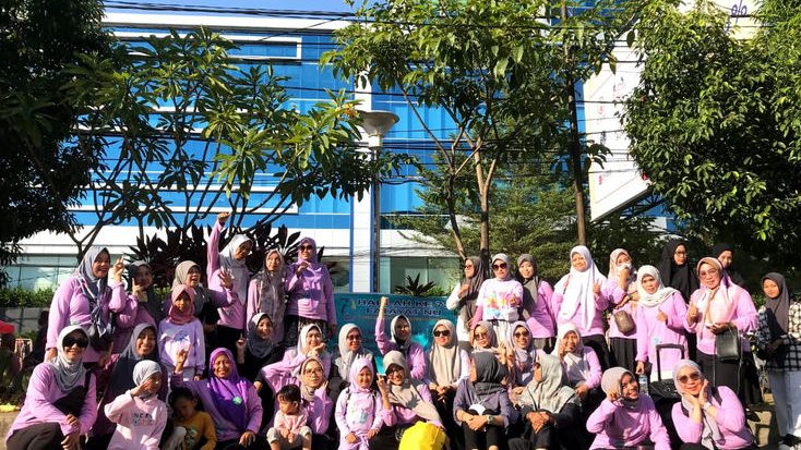 Tutup Rangkaian Harlah, Fatayat NU Sulsel Outbond dan Bagi Sayuran Gratis