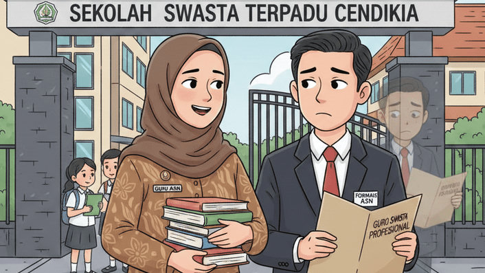 Guru ASN Dipindahkan ke Sekolah Swasta, Padahal Swasta Tak Bisa Rekrut ASN, Kok Bisa, Apa Alasan Sebenarnya?