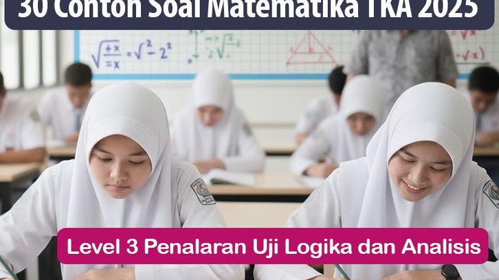 30 Contoh Soal serta Pembahasan TKA 2025 Matematika, Jenjang SMA dan SMK 2025, Level 3 Penalaran Uji Logika juga Analisis