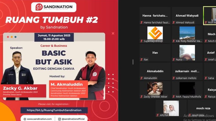 Sandination Hadirkan Ruang Tumbuh Navigasi Pengembangan Diri Generasi Muda